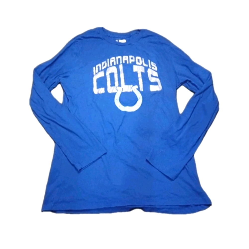 Womens Blue NFL Colts Long Sleeve Shirt Size Large L